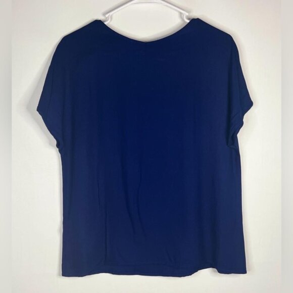 HANRO‎ Made in Turkey 🇹🇷 Crew Neck Short Cap Sleeve Pullover Blouse Size SMALL - Picture 3 of 10